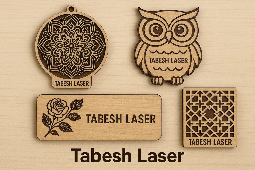 حکاکی و برش لیزر روی چوب